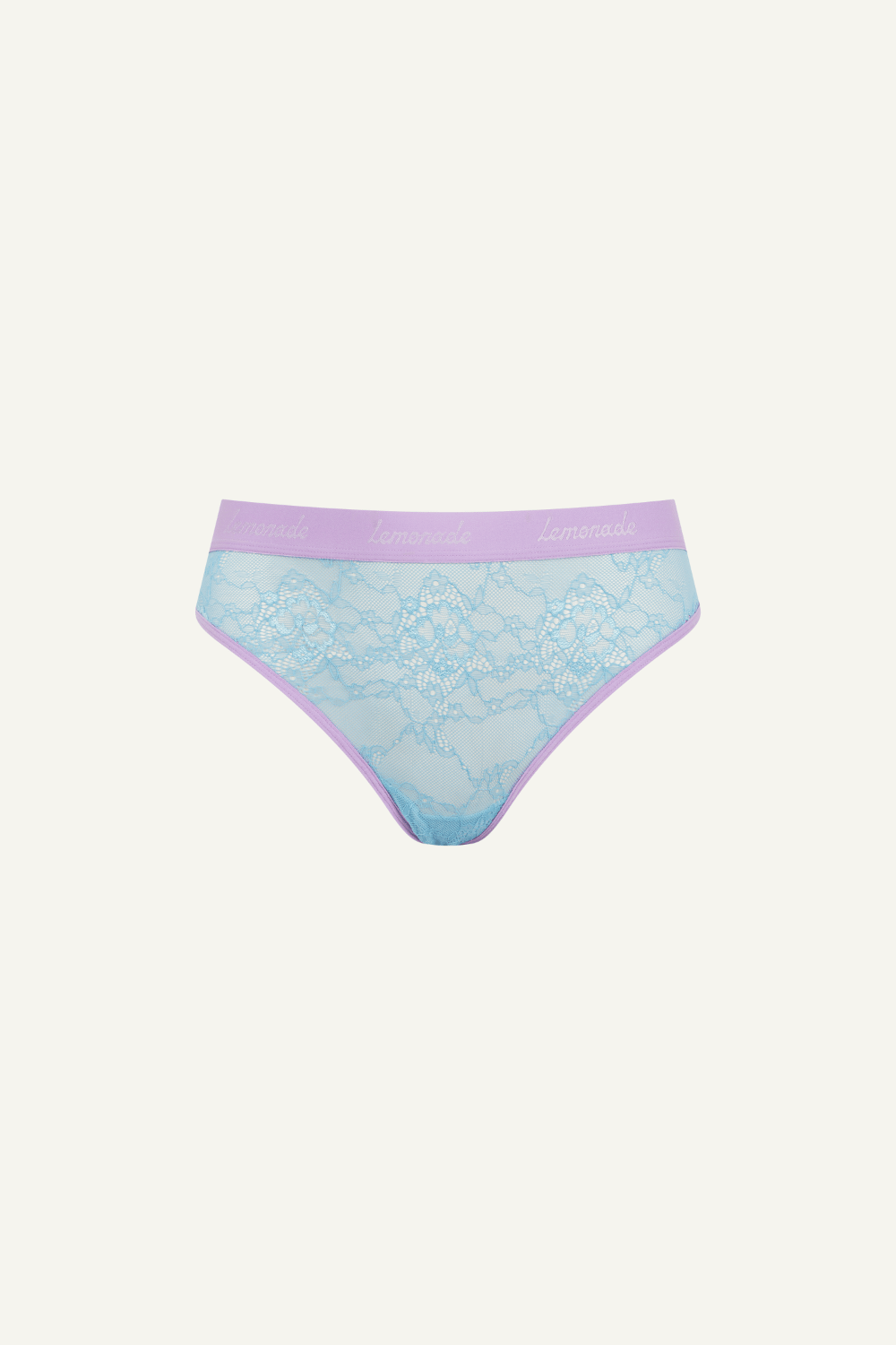 Signature Lace Brief - Pastel Blue