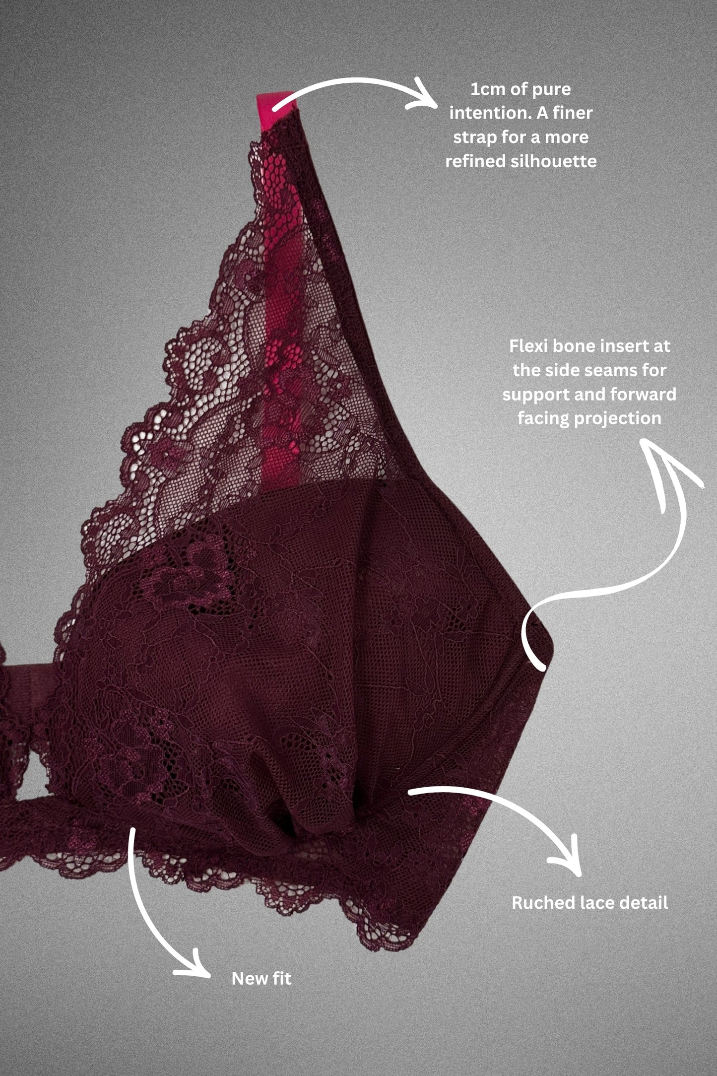 All Wonder, Push Up Bra - Wine