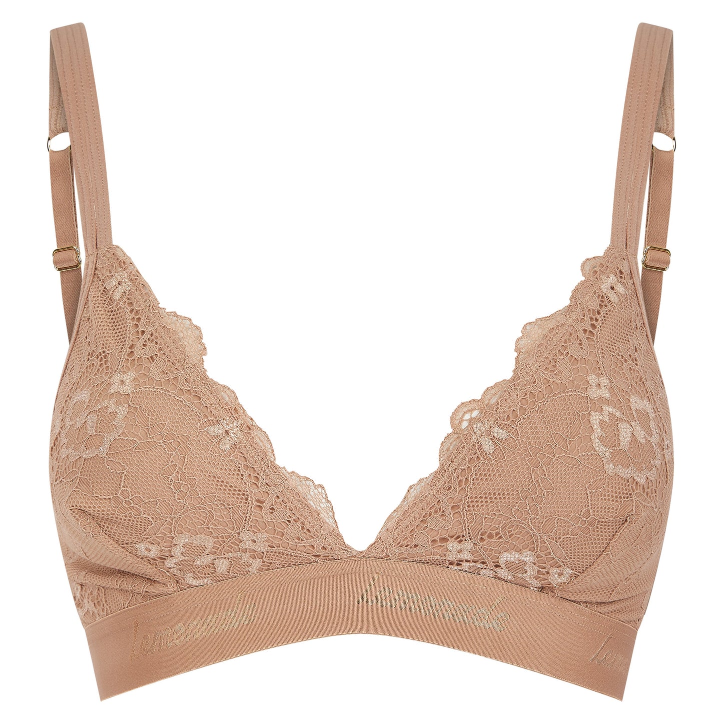 Nude Lace Bralette - Mocha