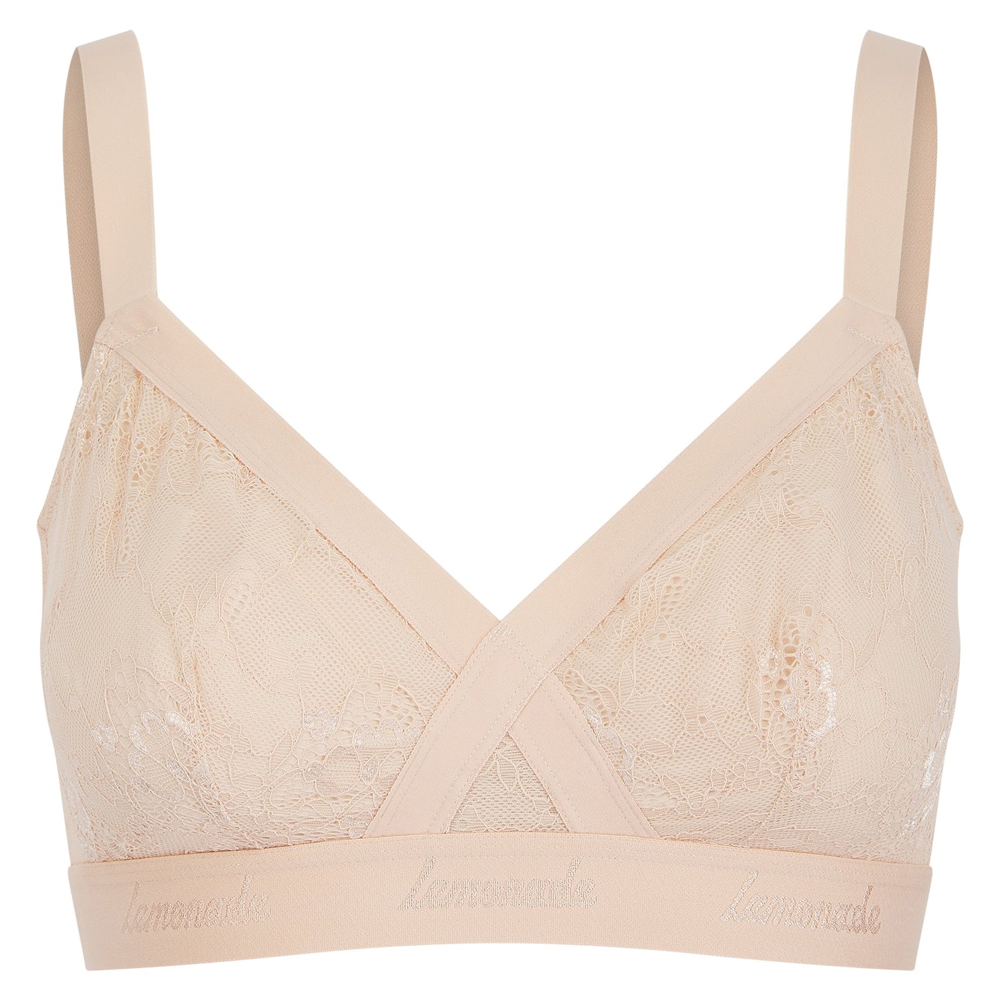 Nude Lace Bralette - Almond