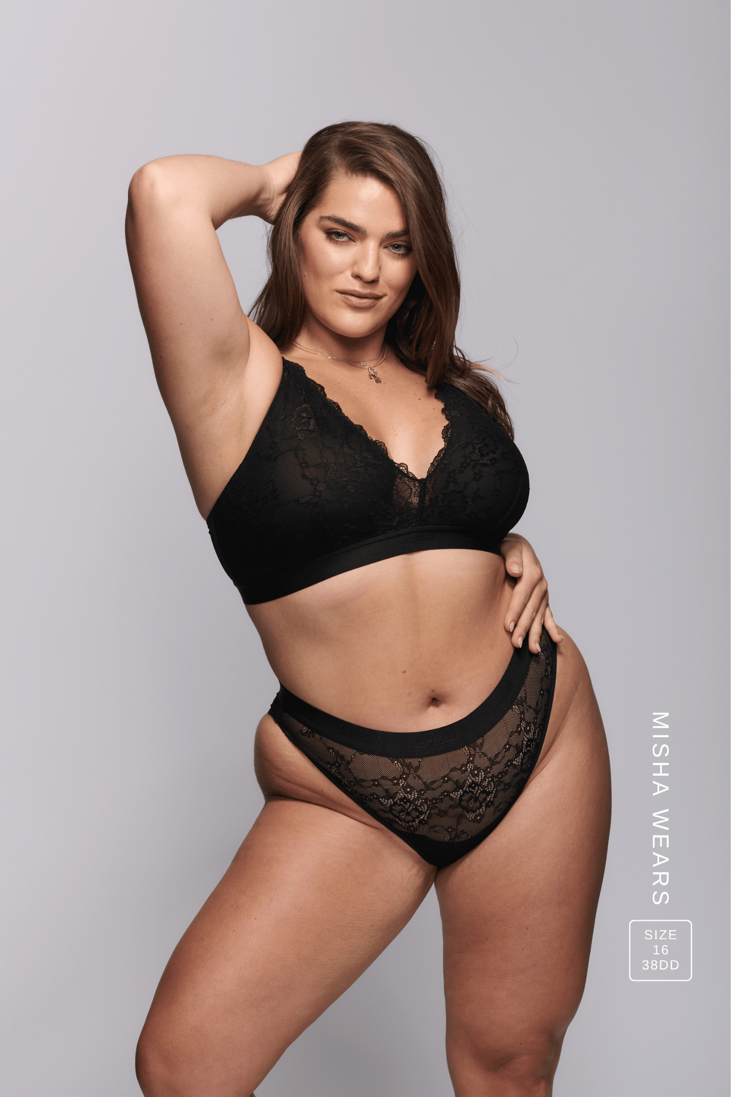 Signature Lace High Waisted Brief - Black