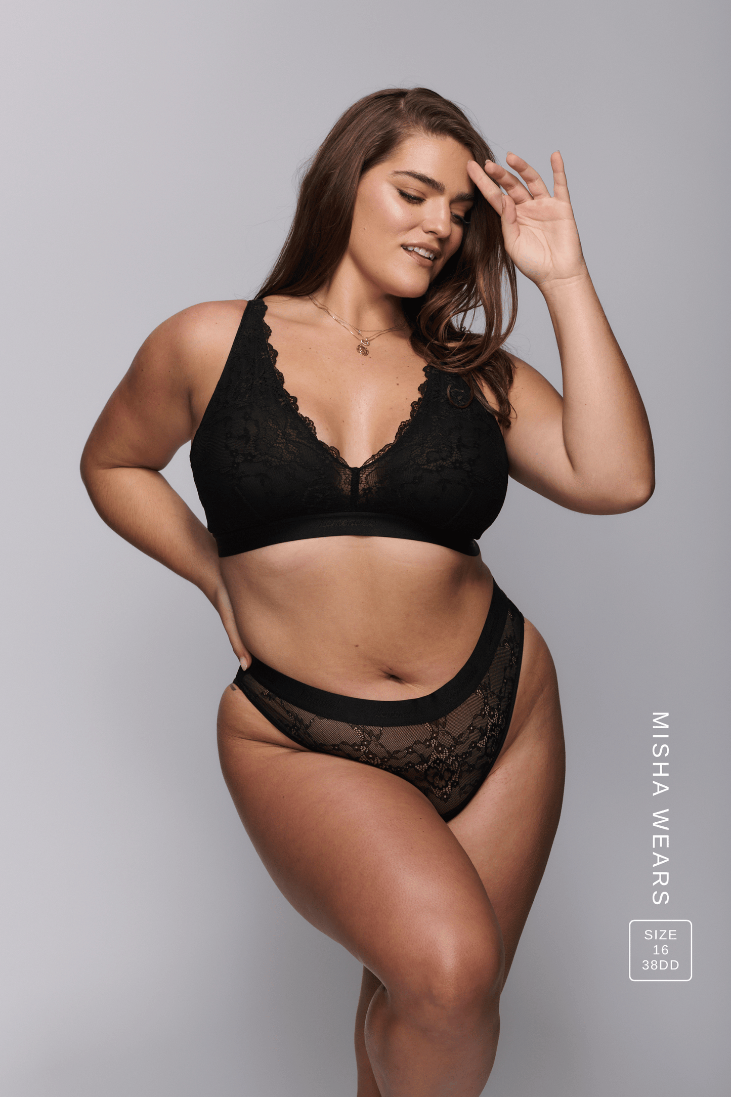 Signature Lace High Waisted Brief - Black