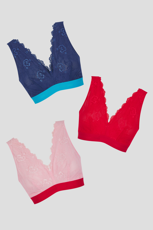 Lace Fuller Cup Bralette Bestsellers - 3 Pack