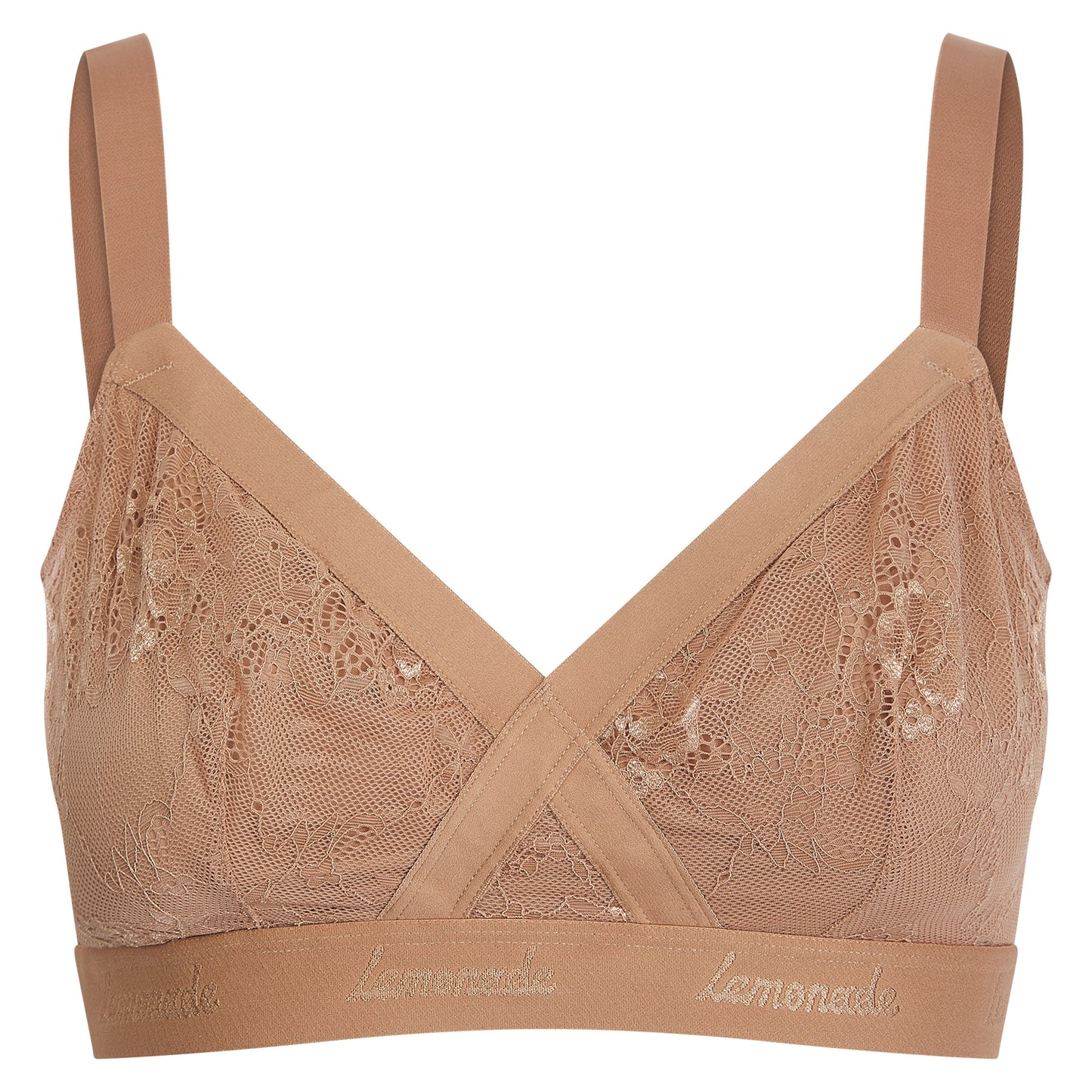 Nude Lace Bralette - Mocha