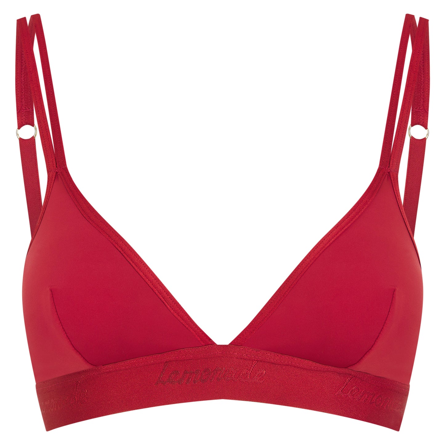 Second Skin Triangle Bralette -  Deep Red