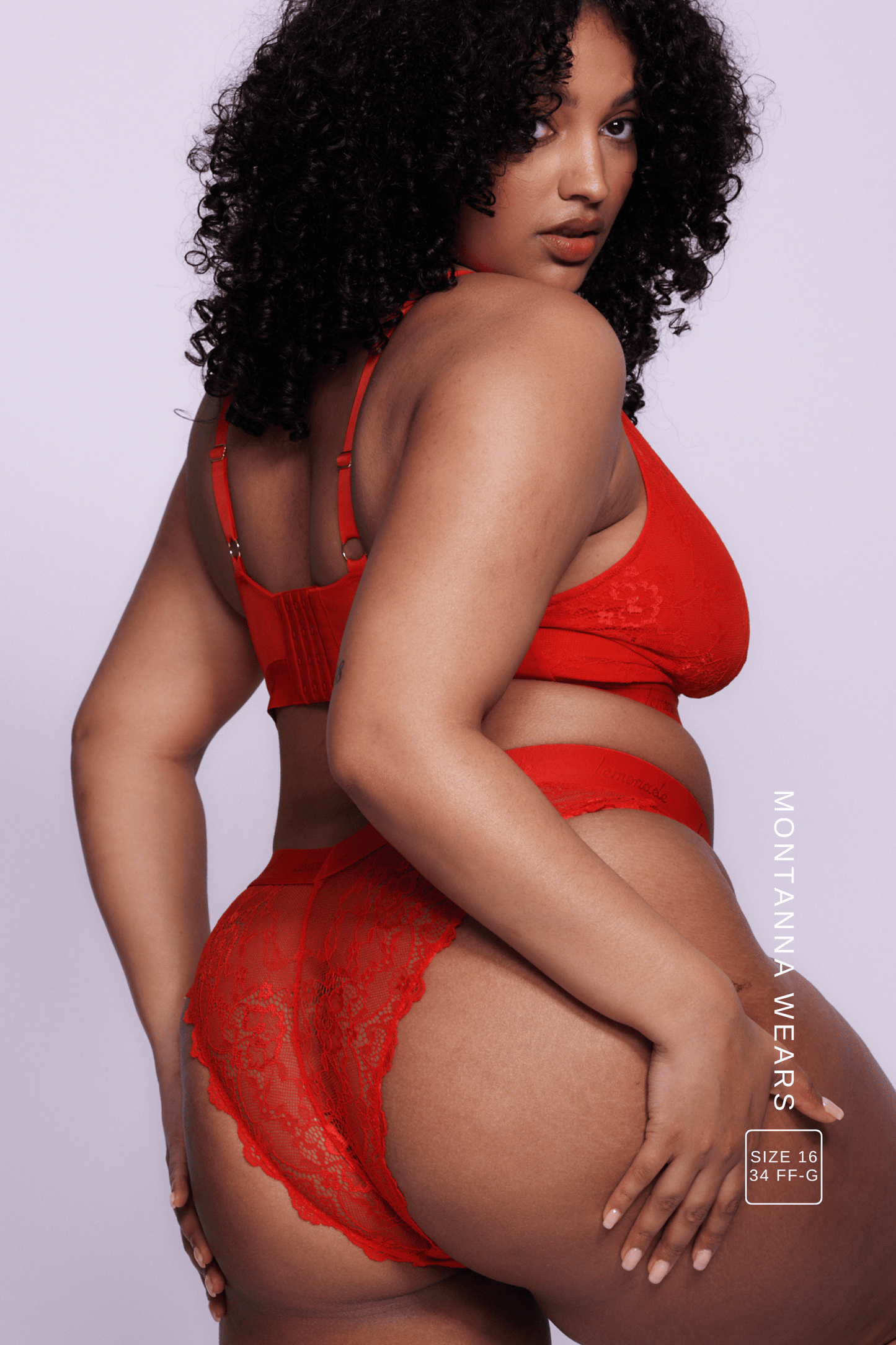 Signature Lace V Brazilian - Red